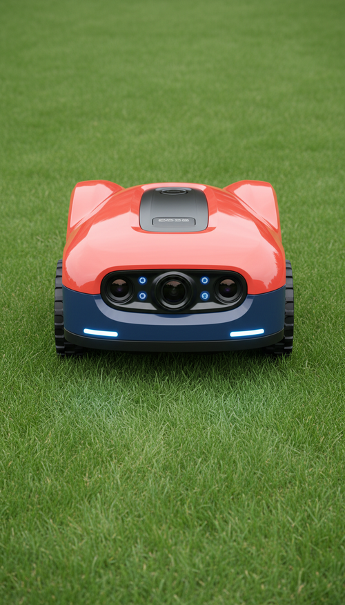 NextRobo launch preview of an unbranded robotic lawn mower
