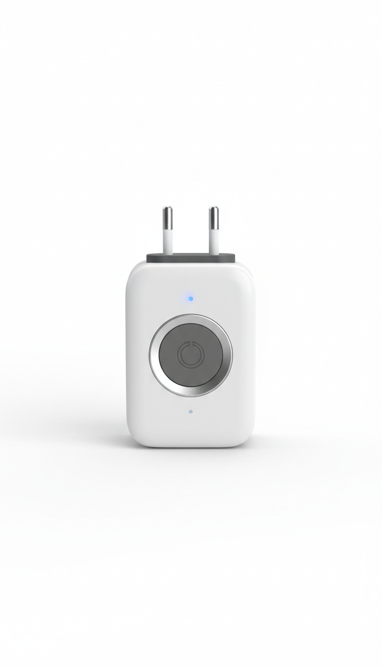 NextRobo launch preview of an unbranded smart energy monitoring plug